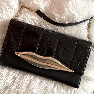 DVF LAMBSKIN & Snakeskin purse